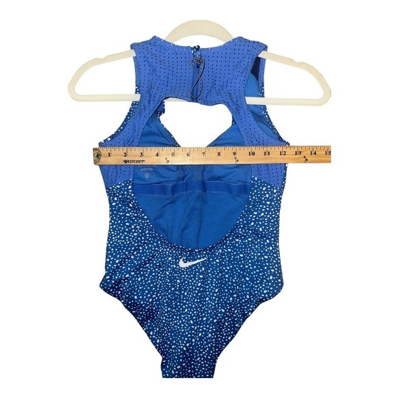 Nike Swim Women's Blue/White Open Back One Piece, Small - Picture 8 of 9